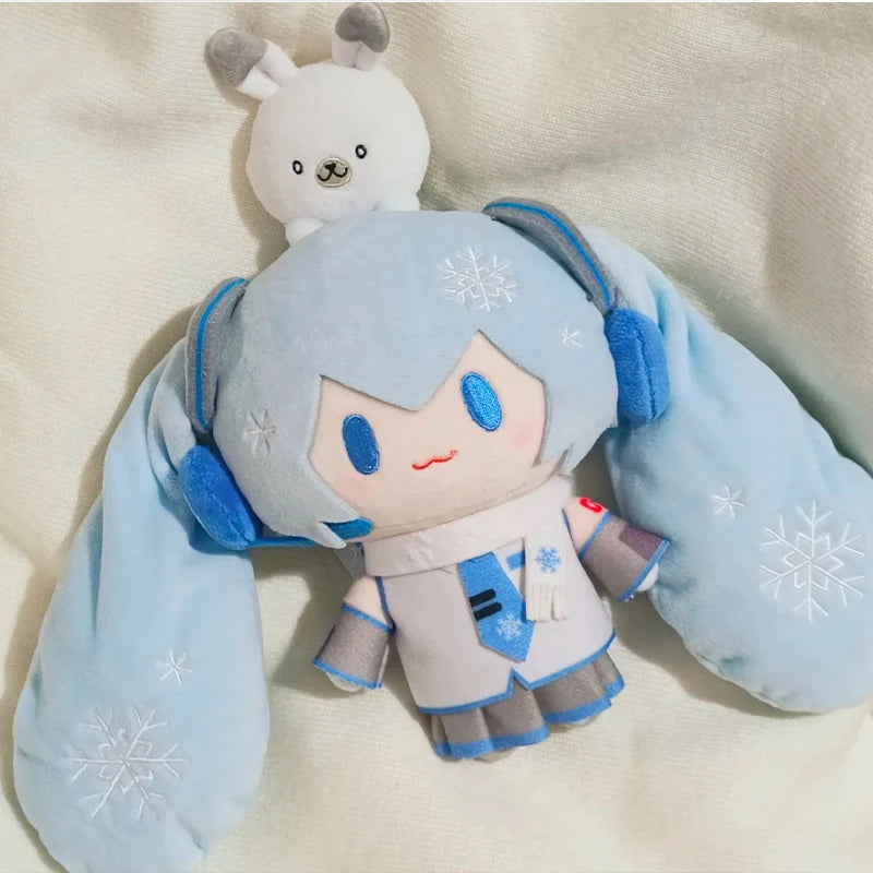 15cm Hatsune Miku Snow Series Plush Doll Kawaii Q Version Plushies Backpacks Toys Action Figures Keychain Bag Pendant Toy Gift