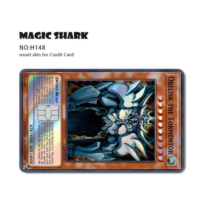 Maigc Shark Gold Dollar Money Cartoon Meme Reflective Sticker Film Cover for Debit Bank Credit Card Small Large Chip