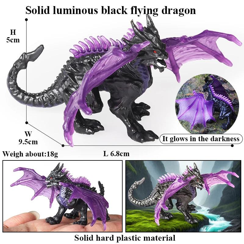 Oenux White Tiger Griffin Cerberus Lion Panther Tree Monster Fire Dragon Dinosaurs Model Action Figures Collection Kid Toy