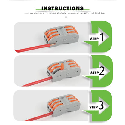 5PCS Fast Wire Connector Push-in Electrical Terminal Block Universal Splicing Wiring Cable Connectors For Cable Connection SPL ﻿