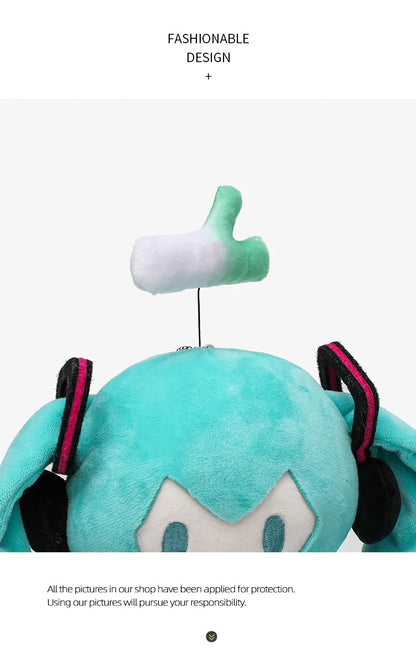 Hatsune Miku Kawaii Q Version Figure Doll Cute Hamburg Doll Clothes Anime Peripheral Bag Pendant Toy Soft Ornament Toys Gifts