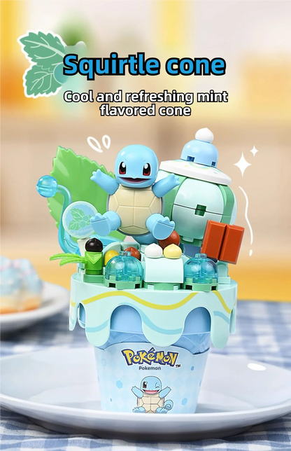 Pokémon Series Building Blocks Pikachu Psyduck Pogaman Cartoon Scene Model Bricks Collection Ornaments DIY Toys Holiday Gifts