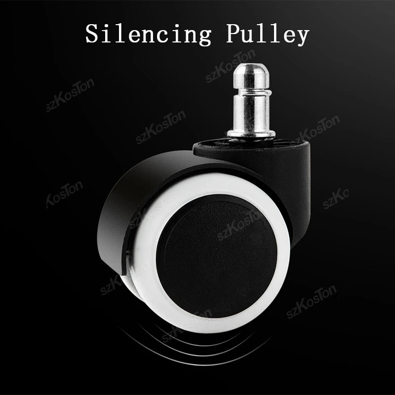 5 Pcs 2inch Universal Mute Office Chair Wheel Caster Heavy Duty Swivel Castor Replace Furniture Wheels Roller Rubber Brake DIY