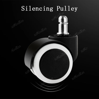 5 Pcs 2inch Universal Mute Office Chair Wheel Caster Heavy Duty Swivel Castor Replace Furniture Wheels Roller Rubber Brake DIY