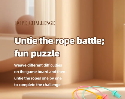 Twisted Rope Puzzle Game Brainy Knots Rope Untangling Board Game, Rope Knots Challenge Game, String Solution Central Lacing Toys