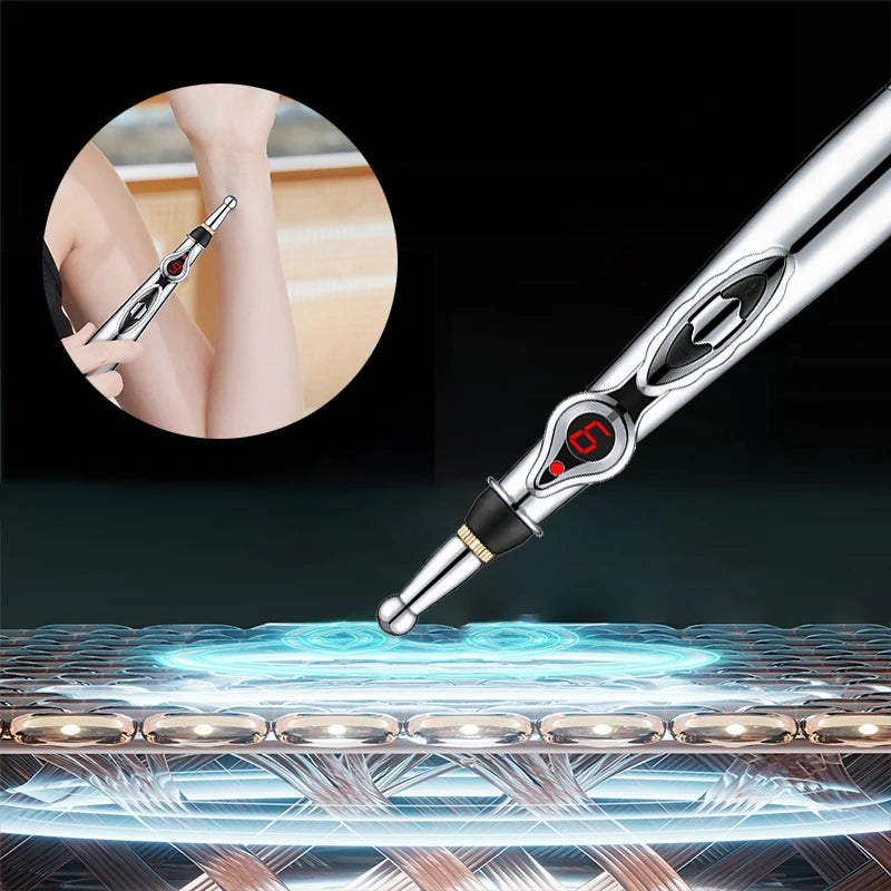 Electronic Acupuncture Point Massage Pen Multi-Function Meridian Press Energy Therapy Power Pen Pain Relief Tool