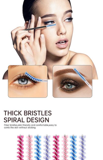 50 Pcs Eyelash Brushes Disposable Crystal Eyebrow Brush Mascara Wand Eye Lash Cosmetic  Lashes Extension Makeup Tools