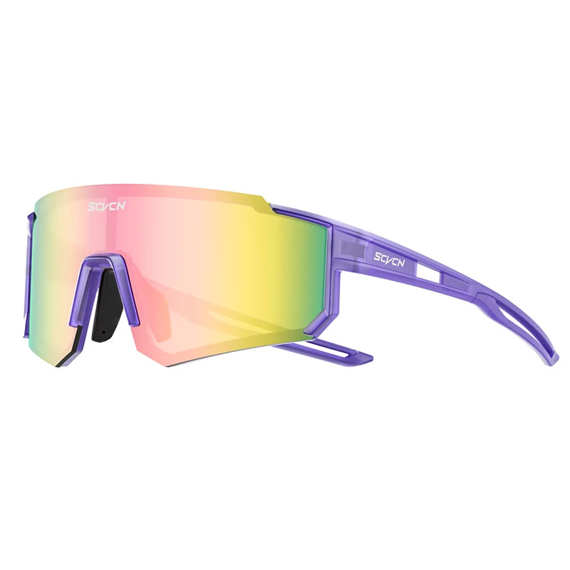 SCVCN Fashion Sunglasses for Men Sport Cycling Glasses Bike Bicycle Hiking Camping Golf UV400 Protection Glasses Women Baseball