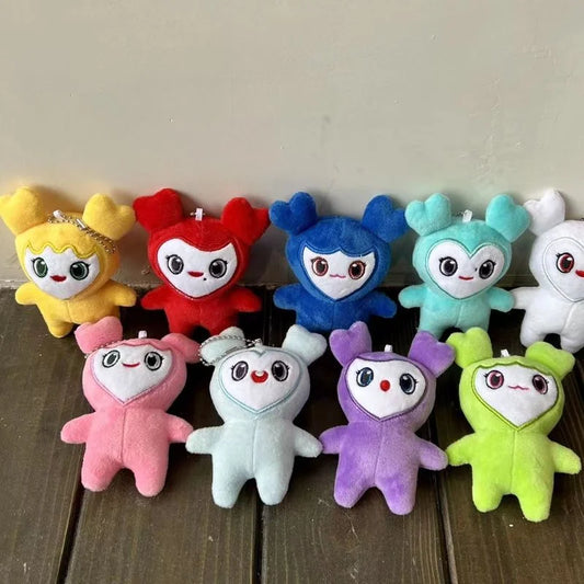9pcs Plush Korean Super Star Plush Toy Cartoon Animal TWICE Momo Doll Keychain Pendant Keybuckle PlushToy for Fans ONCE Girls