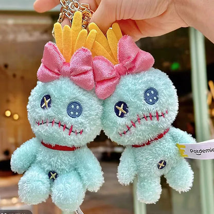 100% Genuine Disney Stitch Scrump Angel Cartoon Blue Stitch Plush Toy Authorized Doll Stich Cute Birthday Gift High Quality