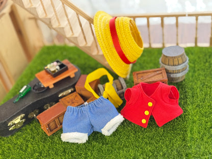 Doll labubu Clothes Accessories Luffy Choba Roronoa Zoro Doll Set Mini Plush Doll Clothing Fashion Doll Accessories Decoration