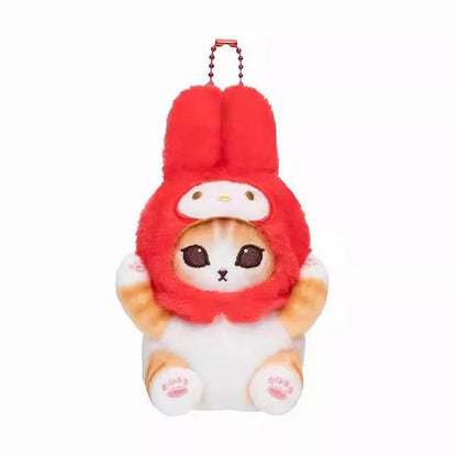 Anime Shark Cat Co Branded Cross-dress Kuromi Hello Kitty Cinnamoroll Plush Toys Collect Decoration Pendant Gift