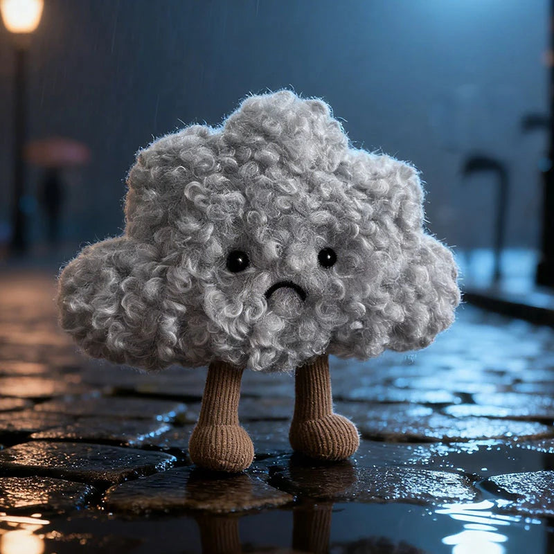 16cm Soft Sad Clouds Plush Toys Kawaii Gray Clouds Throw Pillow Cute Dark Clouds Dolls Toys for Kids Birthday Christmas Gifts