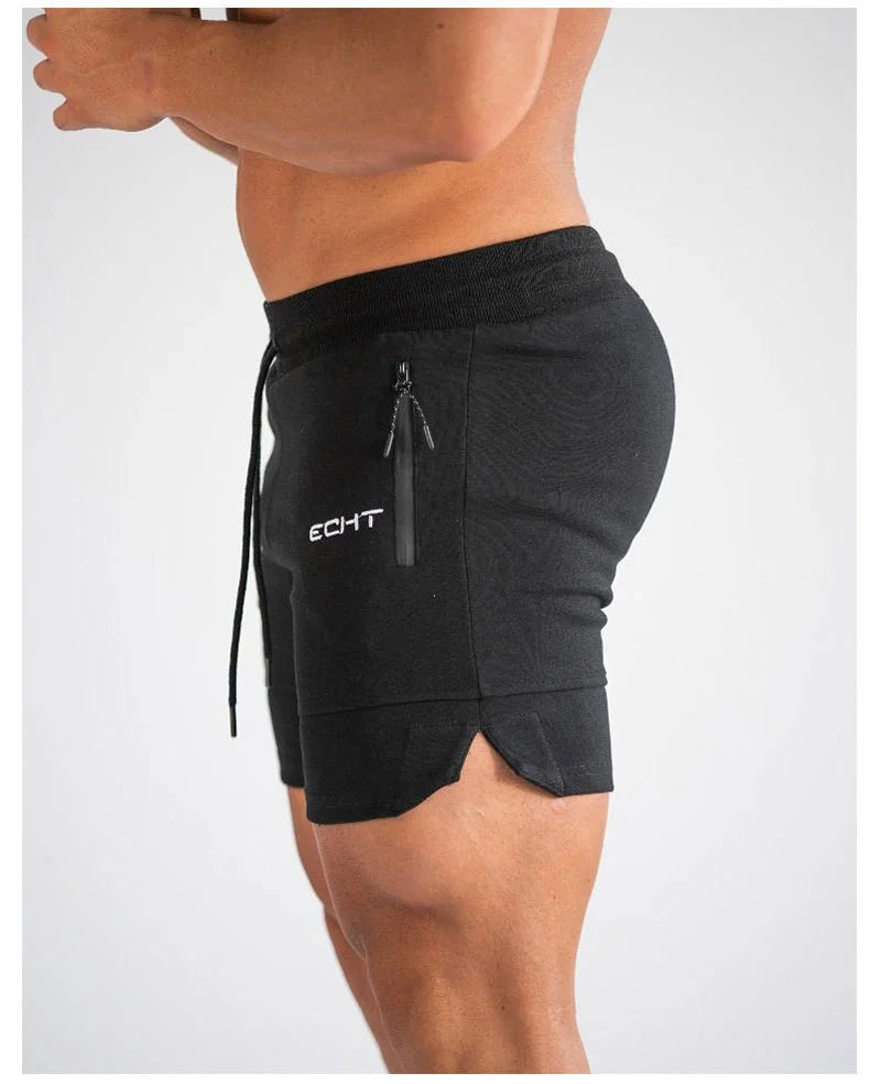 Men's Zip Pocket Sweatpants Fitness Gyms Shorts Men Summer Running Short Pants Male Jogger Mesh Workout Beach Sports Short Pants