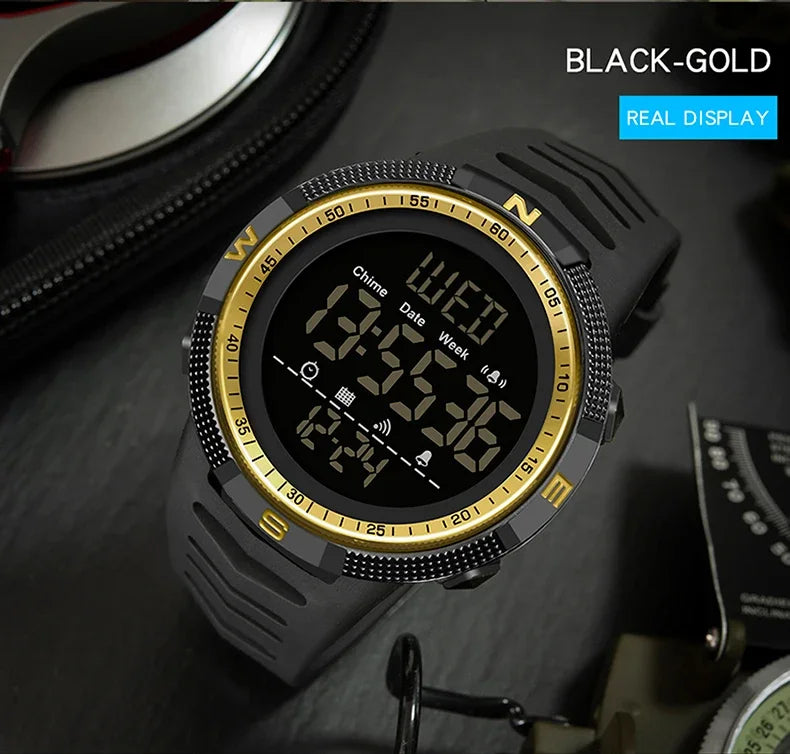 SANDA 6014 Military Sport Watch for Men Clock Digital Wristwatches Shockproof Countdown Waterproof Bracelet Relojes Para Hombre