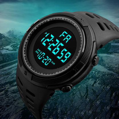 Men Digital Sports Watch Waterproof Casual Luminous Stopwatch Alarm Simple Army Watch for Running Climbing Fishing