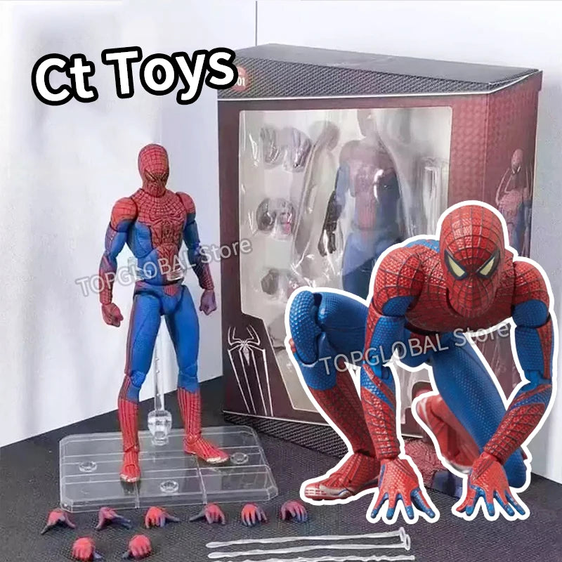 New CT Toys Spiderman Figure Mafex 185 Miles Morales 2099 Classic Costume Spider-Man Action Figure Anime Mafex185 Figurine Toys