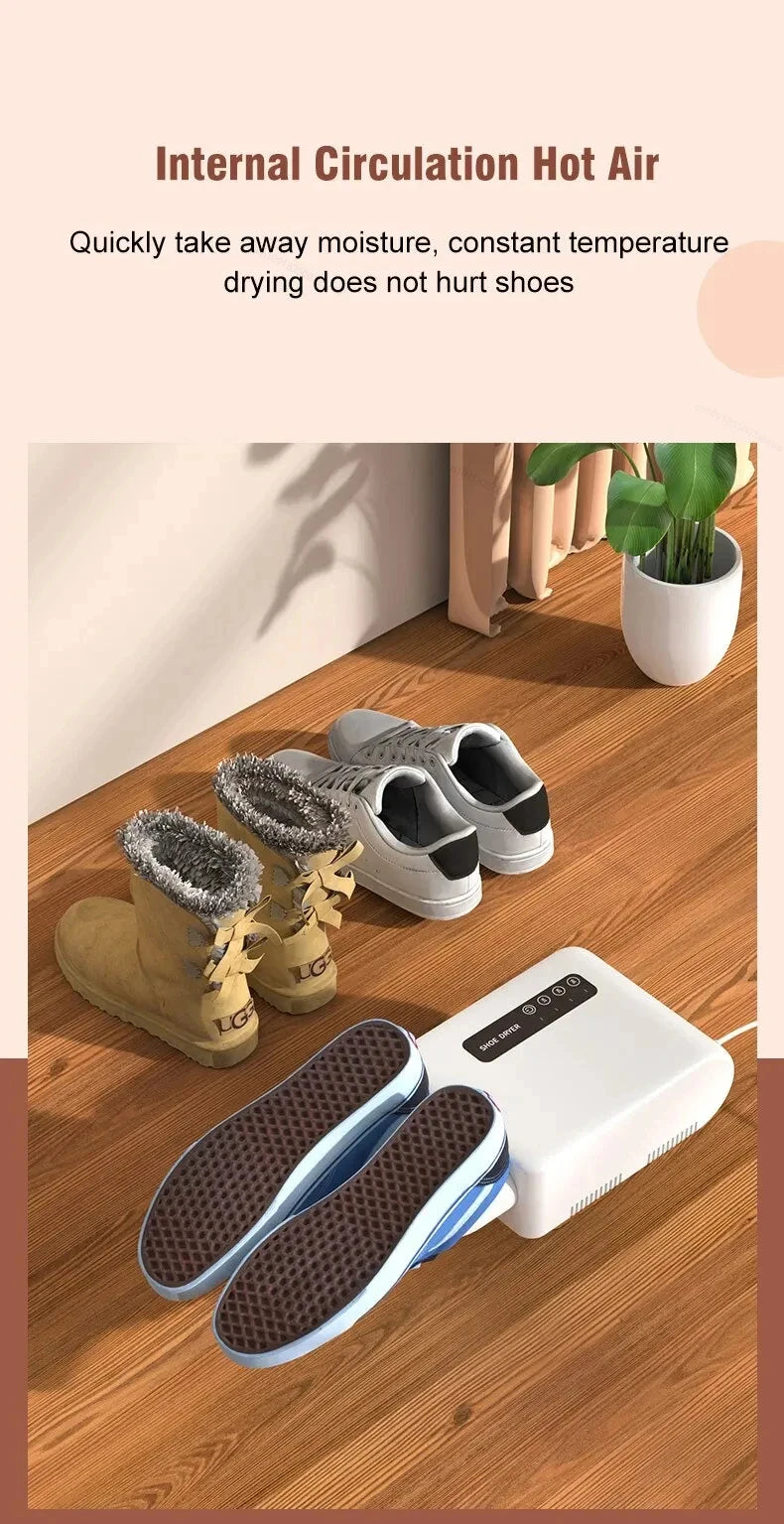 220V Electric Shoe Dryer, Portable Shoe & Boot Drying Machine with Sterilization Deodorization, Heated Foot Protector for Gloves