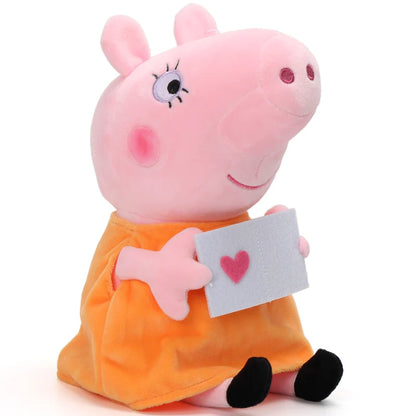 30CM Genuine Peppa Pig Plush Stuffed Doll Peppa George Mom Dad Model Children's Toys Cartoon Anime Figure Kids Birthday Gifts