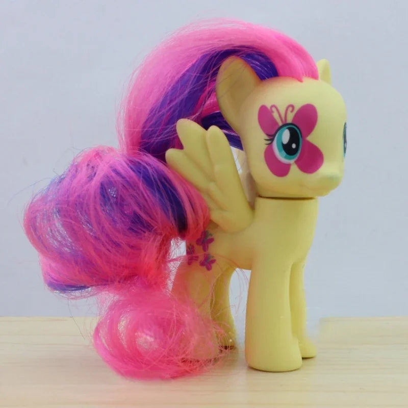 Original Hasbro My Little Pony Anime Figures Cute Twilight Sparkle Rainbow Fluttershy Pinkie Pie Rarity Collect Model Toy Gift