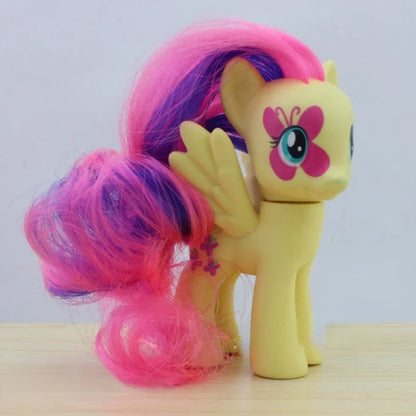 Original Hasbro My Little Pony Anime Figures Cute Twilight Sparkle Rainbow Fluttershy Pinkie Pie Rarity Collect Model Toy Gift