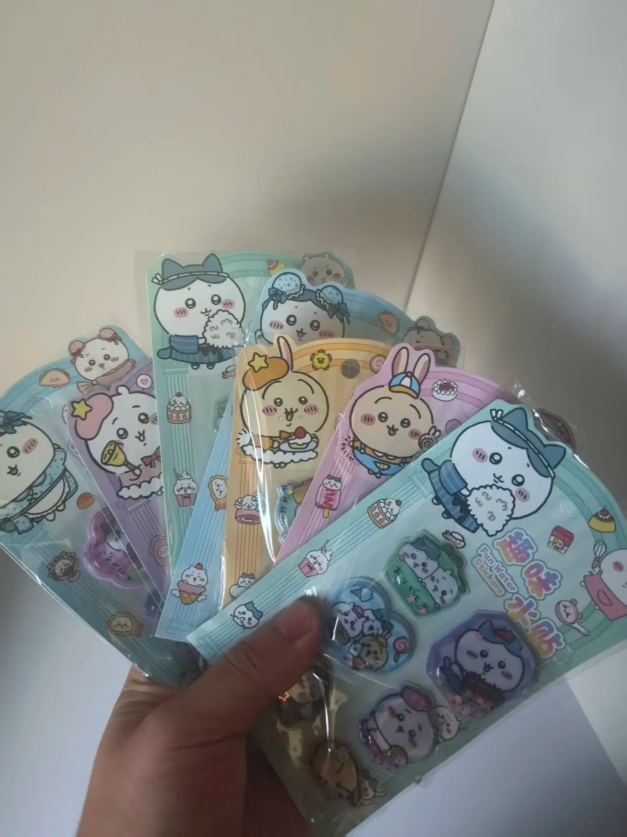 Cute Chiikawa Hachiware Usagi 3D Water Shake Stickers Fun DIY Decorative Stickers for Notebooks Laptops and Phone Cases