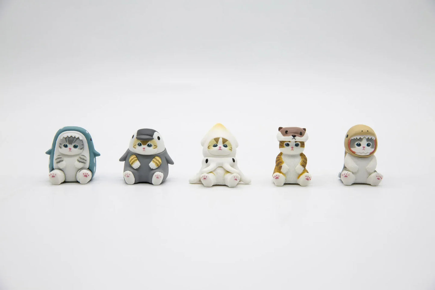 Mofusand Cats Wearing Marine Organism Clothes Blind Box Cute Action Figures Octopus Penguin Otter Table Ornaments Kids Gifts