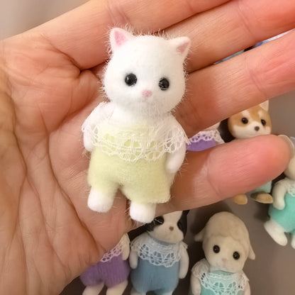 Simulation Forest Rabbit Family DIY Playset Mini Rabbit Bear Figure Toy Dolls Kids Gifts