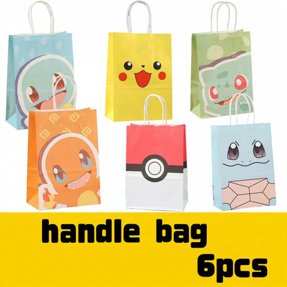 Decoration Pokemon Birthday Party Hats Pikachu Disposable Tableware Tablecloth Cup Plate Napkin Baby Shower Party Favors Pokemon