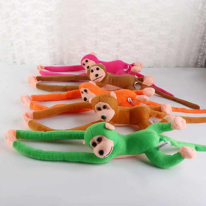 60CM Long Arm Monkey Plush Toy Anti-collision Banana Monkey Curtain Strap Monkey Doll Stuffed Toy Birthday Wedding Party Decor