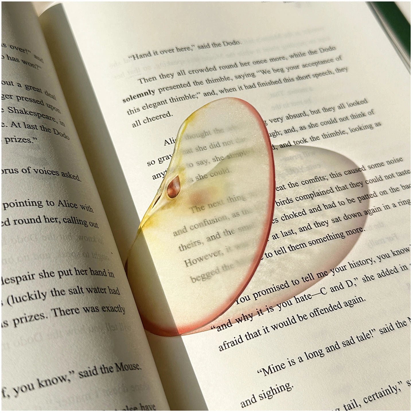 Delicate Transparent Acrylic Apple Bookmark Reading Mark Student Gift Premium Feeling Cute Grape Tomato Bookmarks