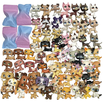 Rare pet shop lps toy toy Stands Short Hair Cat Original Kitten Husky Puppy Dog Fox Cute Animal Old Bobble head toy