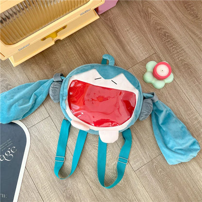Hatsune Miku Shoulder Bag Backpack Cute Anime Girl Plush Cartoon Kawaii Knapsack Student Bag Packet For Kids Gifts Toys