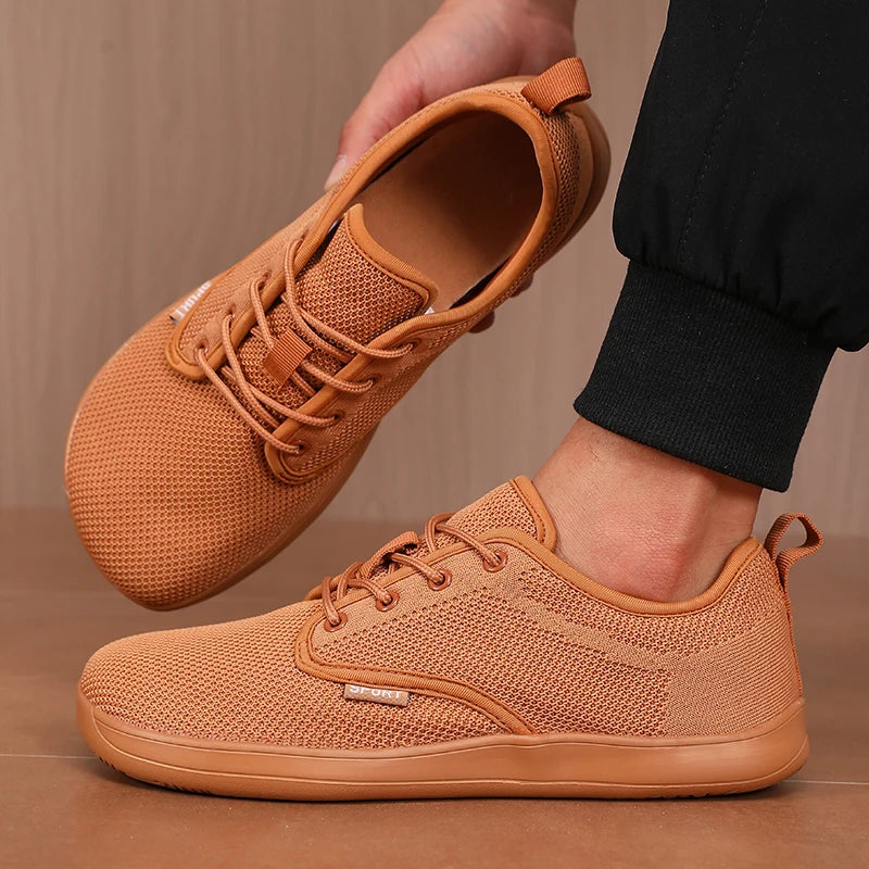 Men's Shoes Sneakers Wide Toe Barefoot Casual Wide Last Fashionable Canvas Black Flat Board Shoes Breathable Mesh Men's Shoes