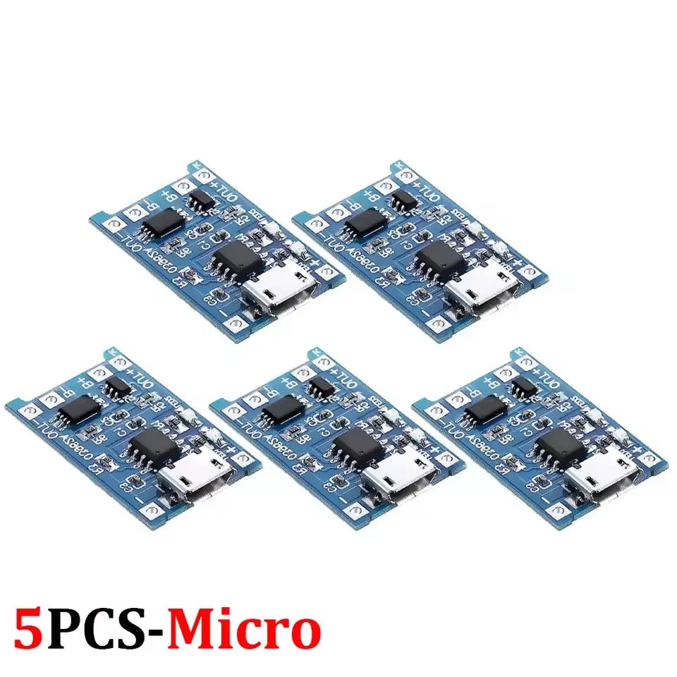 1-20Pcs Type-C/Micro/Mini USB 5V 1A 18650 Tp4056 Lithium Battery Charger Module Charging Board with Protection Function Li-Ion