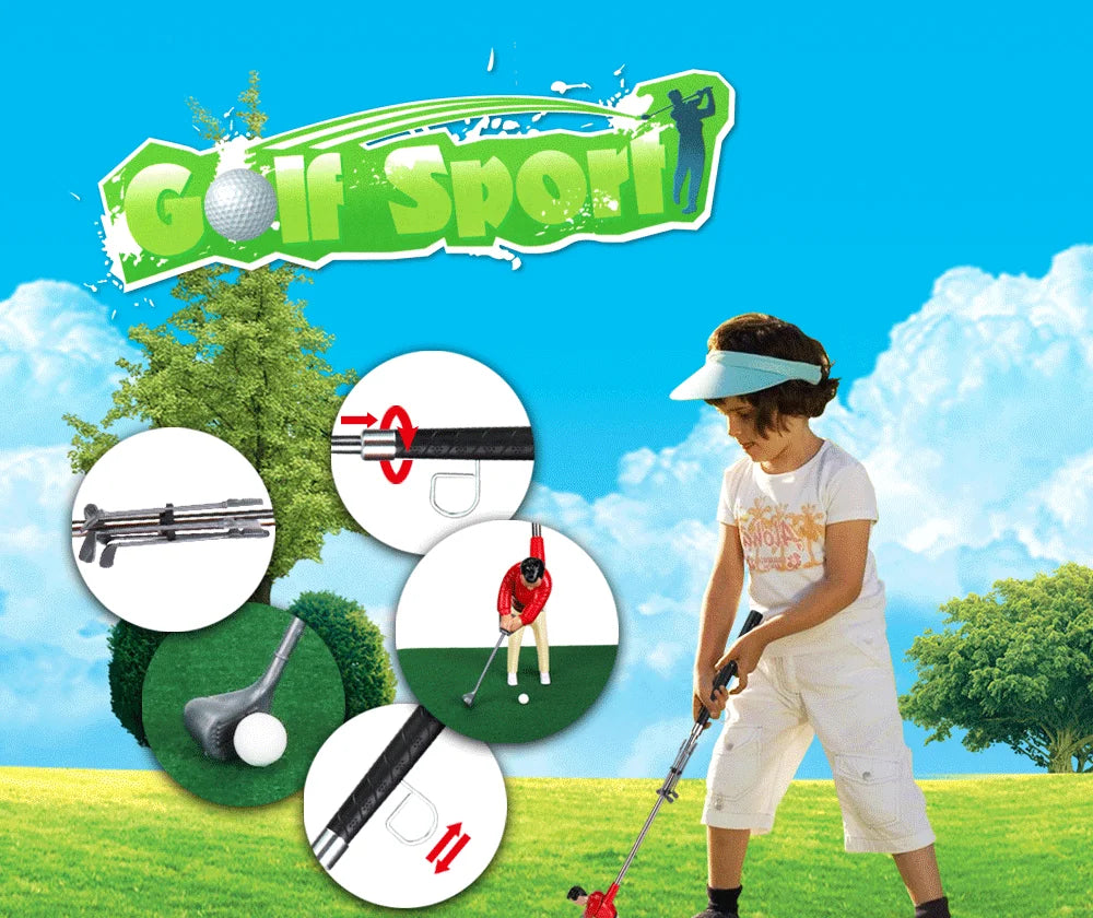 Children's Golf Club Mini Doll Set Toy Indoor And Outdoor Portable Parent-child Interactive Party Game Birthday Gift