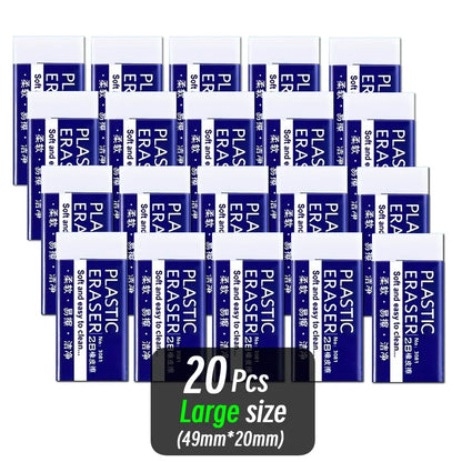 1/10/30pcs 2B Eraser Clean and Mess Free Student Exam Office Sketch Soft Eraser for Kids Correction Supplies Pencil Rubber