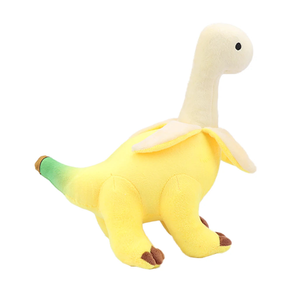 Cute Peeled Banana Brontosaurus Plush Toys Soft Stuffed Dragon Animals Peeled Banana Brontosaurus Toy Kawaii Gift for Kids