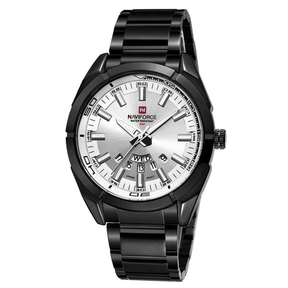 NAVIFORCE Classic Casual Watch for Men Stainless teel Sport Waterproof Male Watches Quartz Date Display Clock  Relogio Masculino