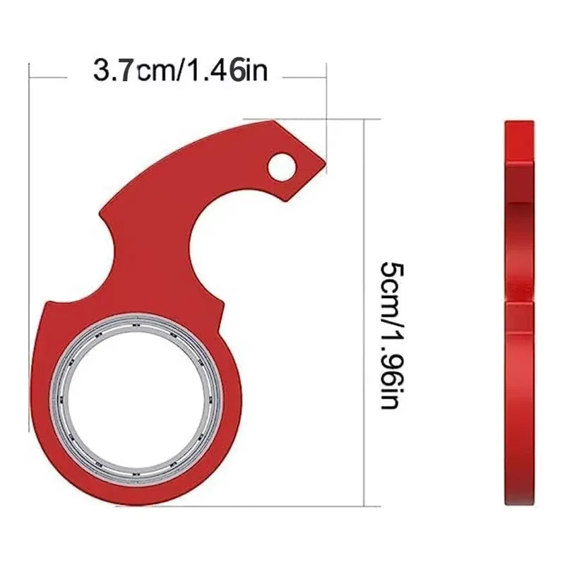 Rotate Fidget Spinner Keychain Metal Idget Toy Kid Stress Relief Spinner Keyring Fidget Ring Relieve Anxiety Boredom Party Gift