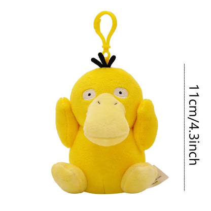 Anime Pokemon Pikachu Mew Psyduck Squirtle Bulbasaur Kawaii Stuffed Plush Toys School Bag Backpack Pendant Doll Keychain Gift