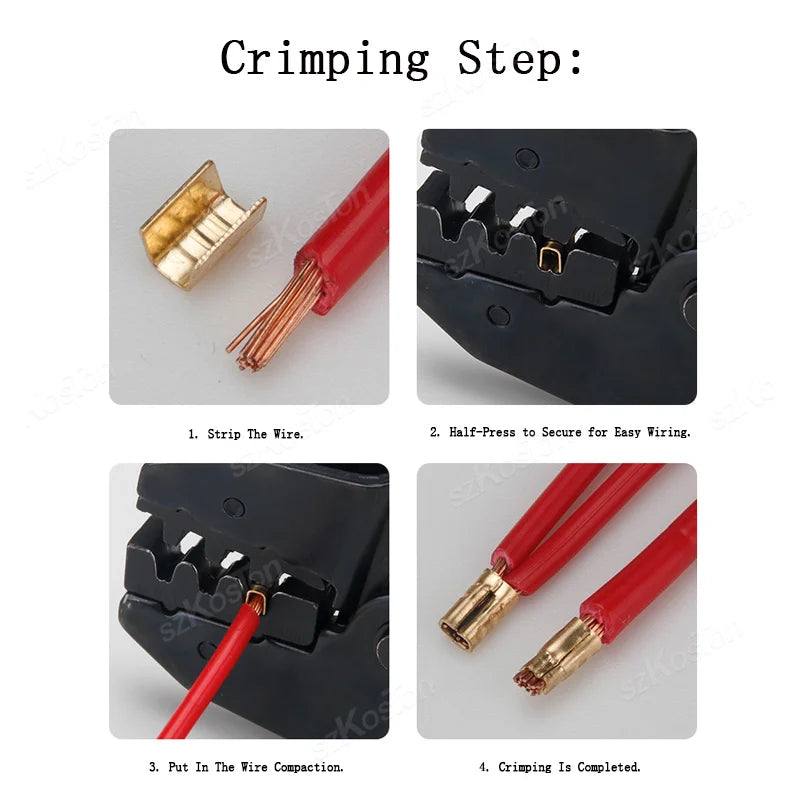 50/100/200PCS 453U-shaped Electrical Cable Connectors Tab Cold Insert Wire Connector Electricos Small Ceeth Terminal 0.3 -1.5mm²