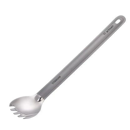 Tiartisan Titanium Long Handle Spork Spoon Cutlery Ultralight Tableware Outdoors Portable Dinnerware Camping Equipment