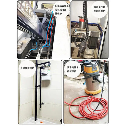 2M Long 8/10/12mm Cable Protection Sleeving Spiral Wound Flexible Wire Organizer Insulation Sleeve Wire Winding Protector
