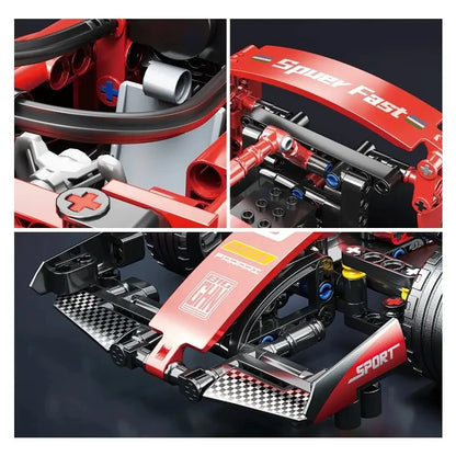 2025 Technical NEW F1 Racing Car Building Blocks Set MOC Model Kit DIY Assembly Bricks Creative Educational Toys For Children