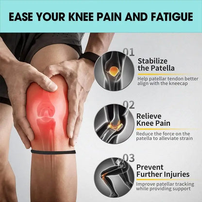 2Pcs Patellar Tendon Support Strap For Knee Pain Relief Knee Bands For Basketball, Running And Hiking, Silicone Patella Band