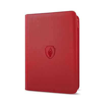 9 Pocket Trading Card Binder, PU Cover Zipper Card Collection Album, Sturdy 360 Side-Loading Card Folder Holder for Game Cards