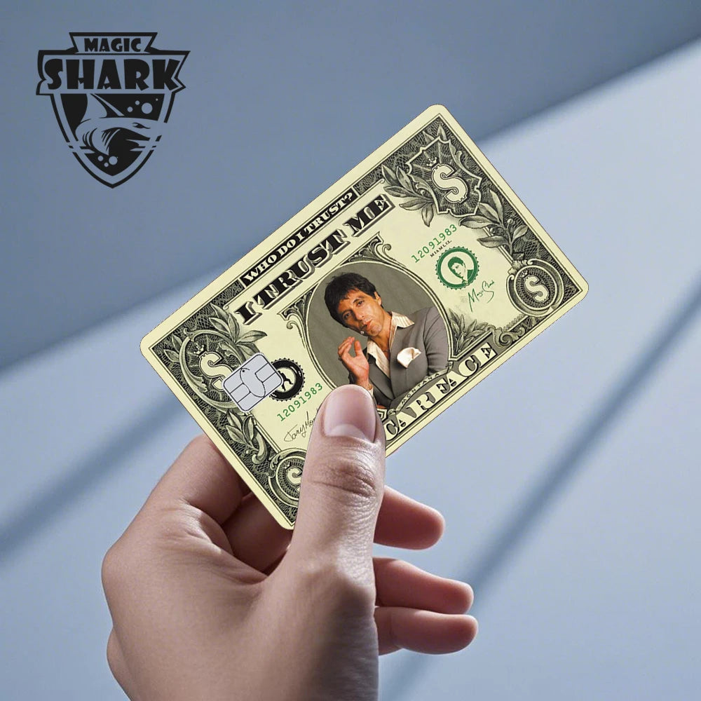 Magic Shark Fashin King Poker Money Game Controler Dragon 3M Matte Thin Sticker Film Skin for Debit Bank Credit Card