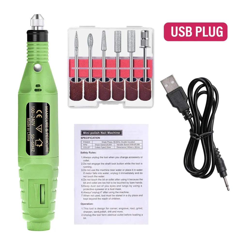 LINMANDA High Quality Nail Drill Machine Set Electric Nail Sander Gel Polish Remover Tools Driller Manicure Nail Accessories