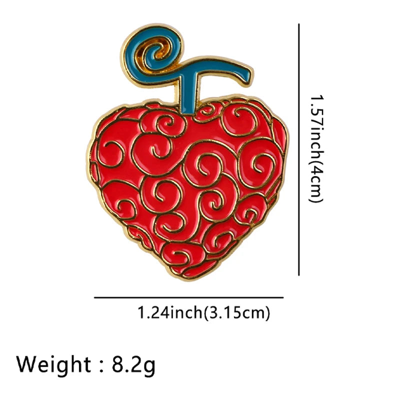 Japanese Anime Enamel Pin Cute Lapel Pin Devil Fruit Brooches for Backpack Manga Badges Jewelry Accessories
